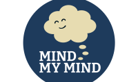 Mind My Mind, logo, mørkeblå