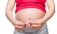 Gravid mave og en knækket cigaret