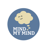 Mind My Mind, logo, lyseblå