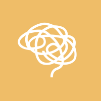 Psykiatrifonden, symbol, form, hjernen, gul